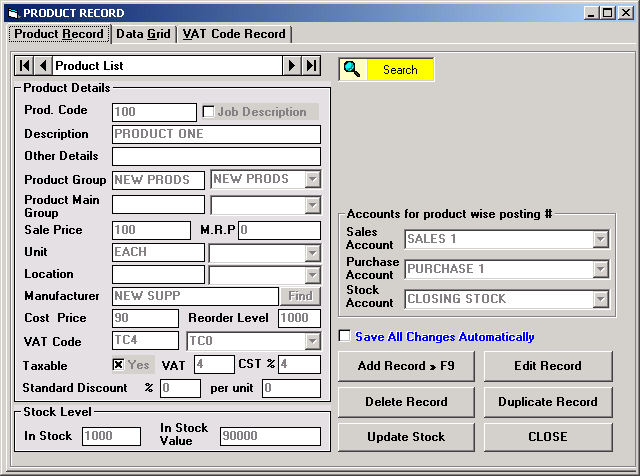 Invoicing Software, Hospital Supplier Accounting Software, Medical Shop Management Software, Billing Software, Billing, Invoicing, Inventory Control and Accounting Software for Medicine Dealers, Stockists, Medical Stores, hospital suppliers. Modules :Customers, Suppliers, Products, Sales, Purchase, Accounts & Utilities. Free Trial Download